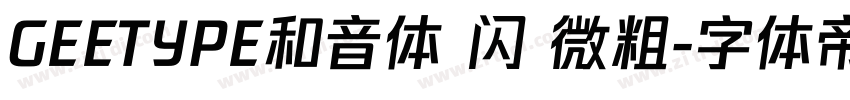 GEETYPE和音体 闪 微粗字体转换